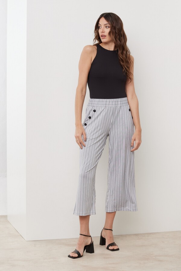Pantalon Stripes BLANCO/NEGRO