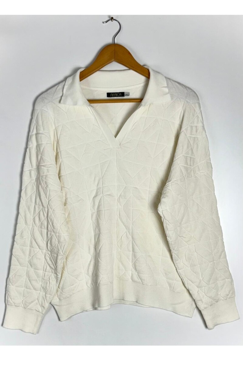 SWEATER C/VISCOSA IRON - BLANCO 