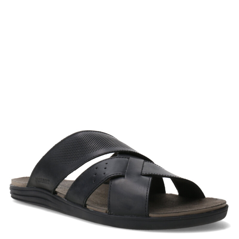 Sandalias de Hombre Freeway Canastra Casual Negro (Cuero Graso)