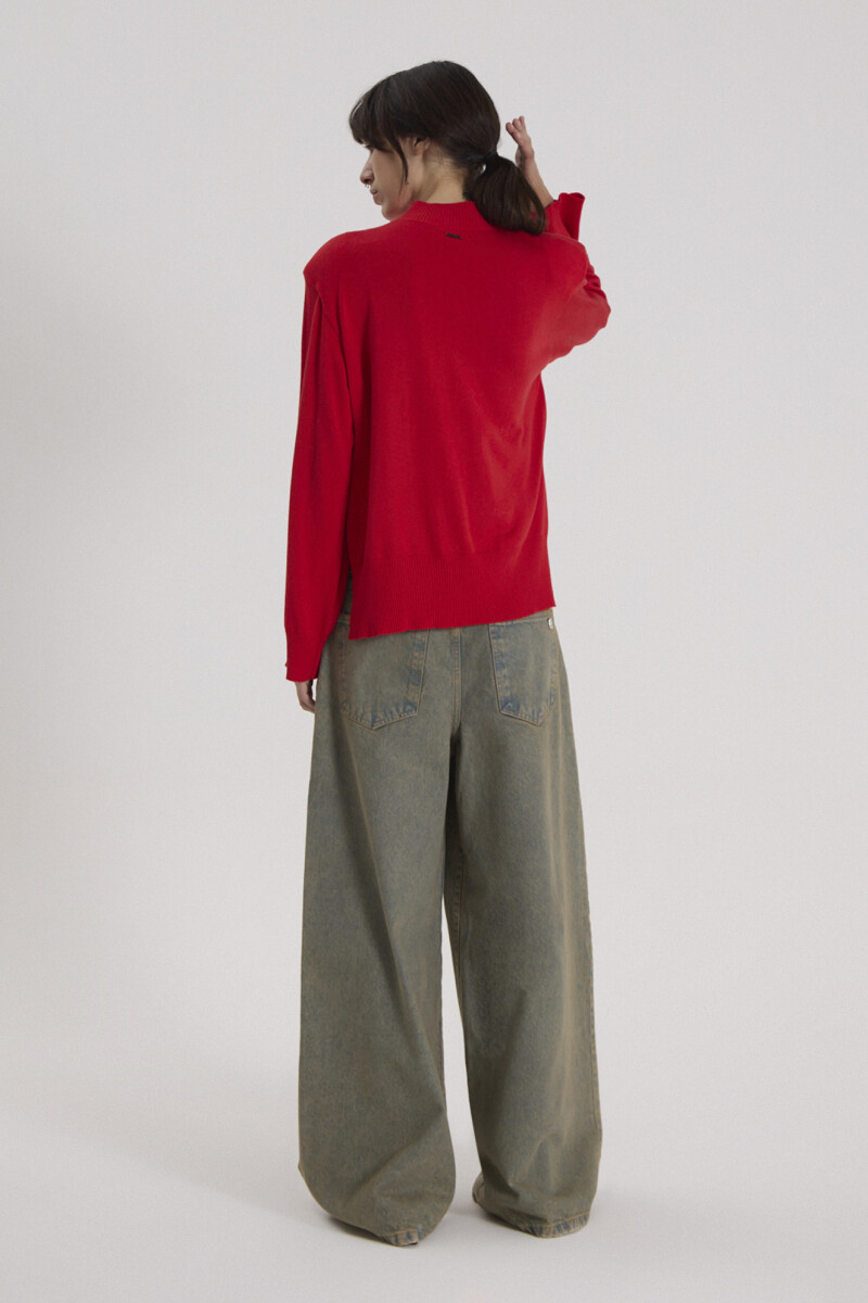 SWEATER ANCHO AGEN Rojo