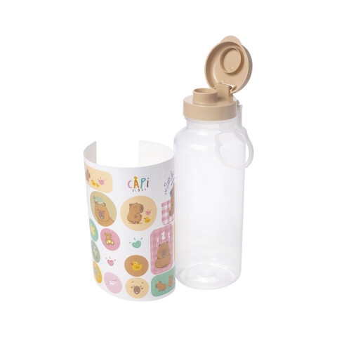 Botella Plástica Abre Fácil Carpincho 600 ml con Adhesivos U