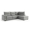 Sillón 5 Cuerpos con Chaise Retráctil y Reclinable - Cesky Gris Izquierdo