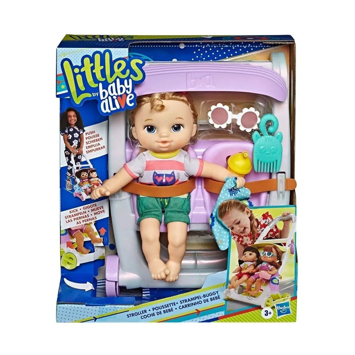 Baby Alive Littles Roll Y Kick Con Coche De Bebé Hasbro Hts - Baby Alive Coche Lila 