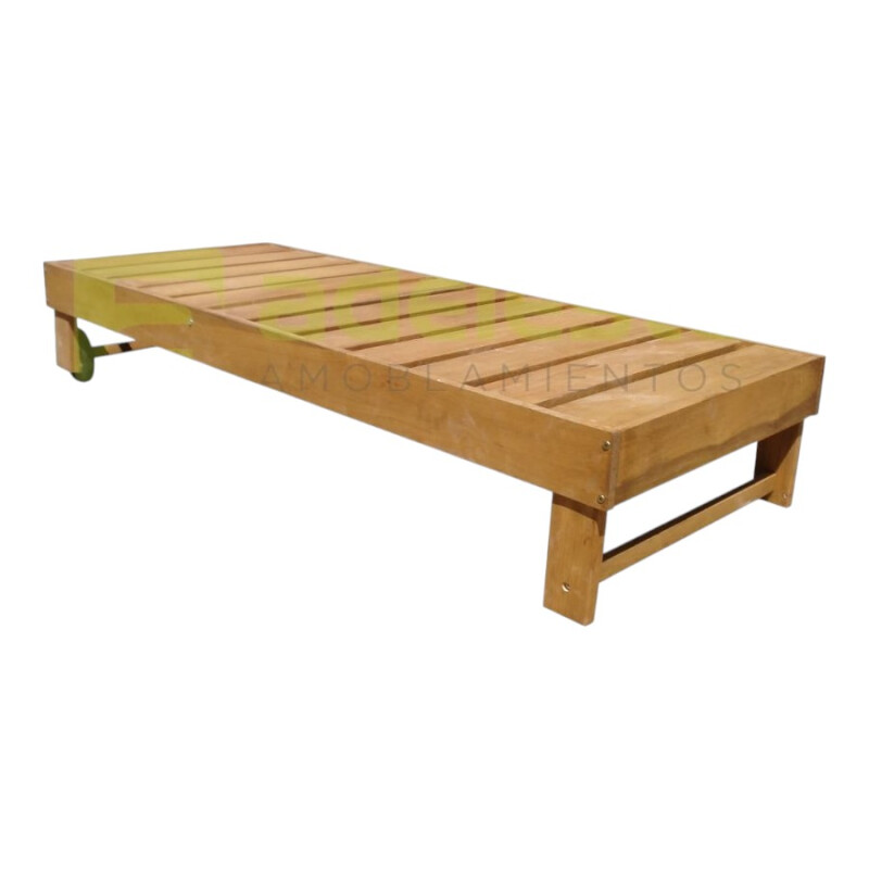 Reposera Camastro de Madera con Ruedas Reposera Camastro de Madera con Ruedas