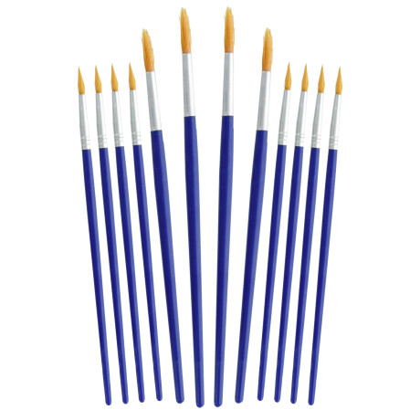 PINCELES X12PCS PUNTA FINA PINCELES X12PCS PUNTA FINA