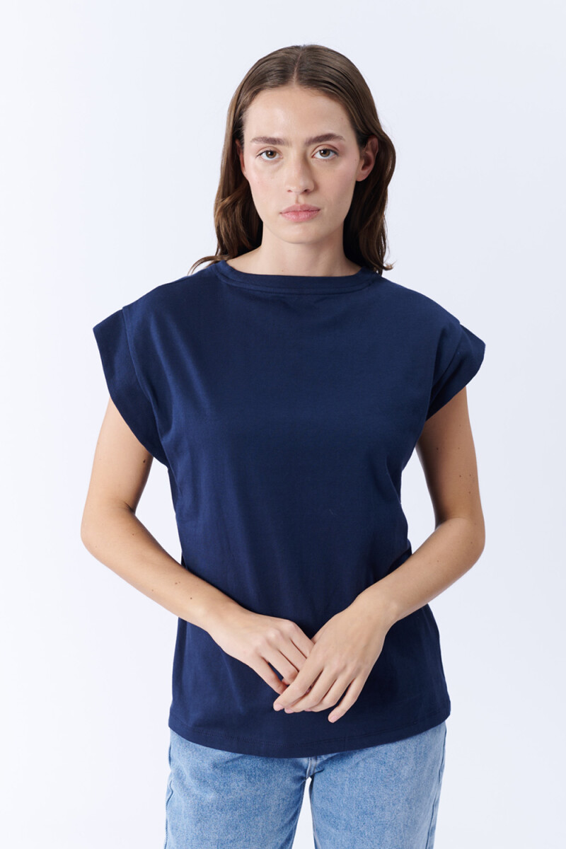 Remera Manga Sisa - Azul Marino 
