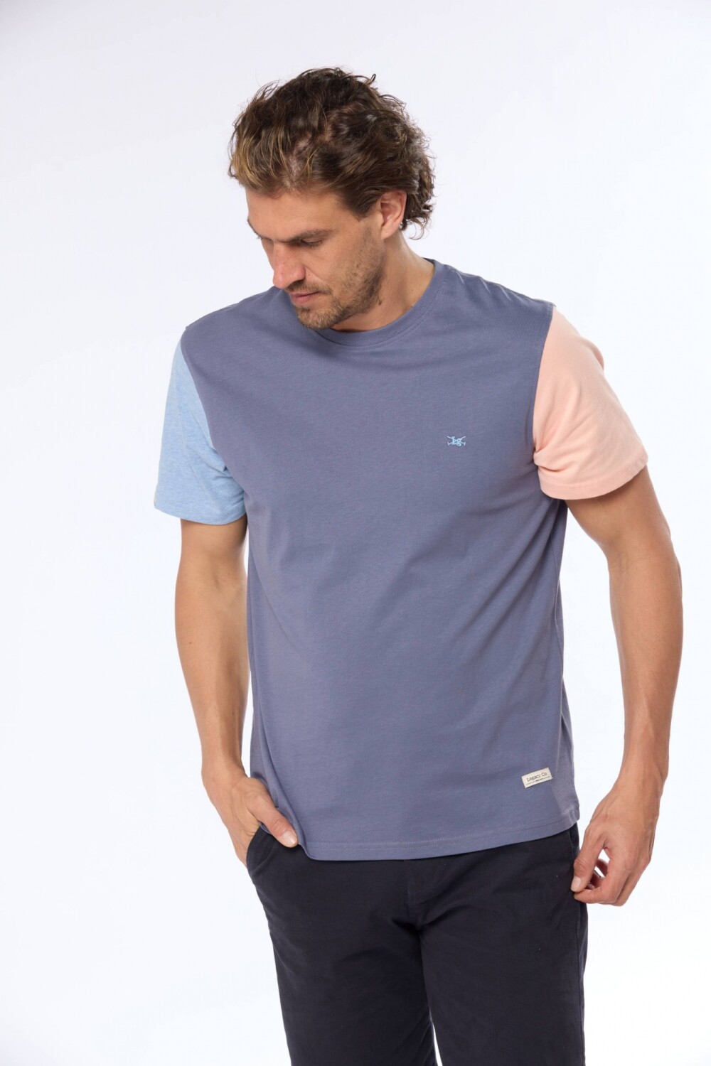 REMERA LISA COMBINADA Lila