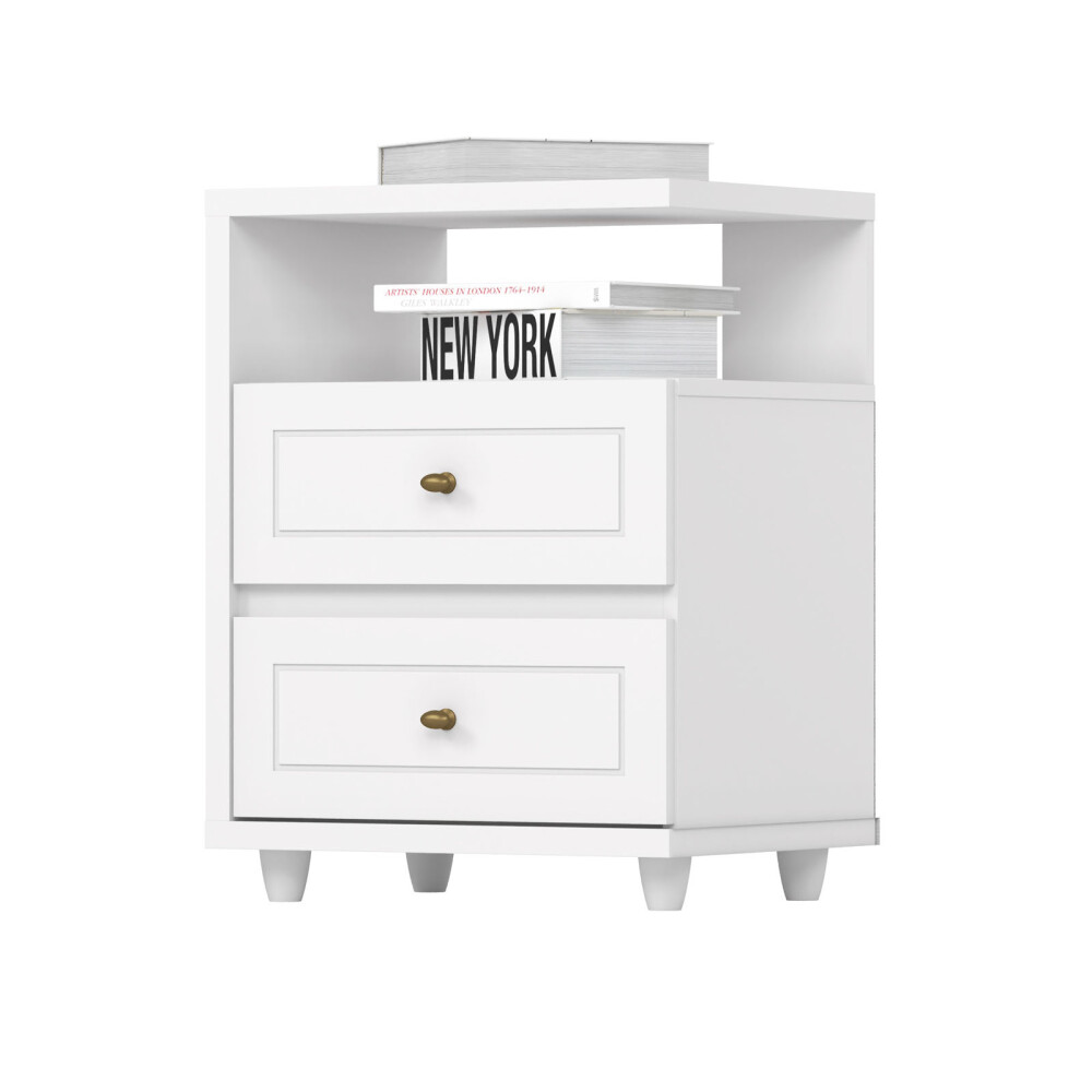 MESA DE LUZ MDF-Y-MDP BLANCO AMERICANO II