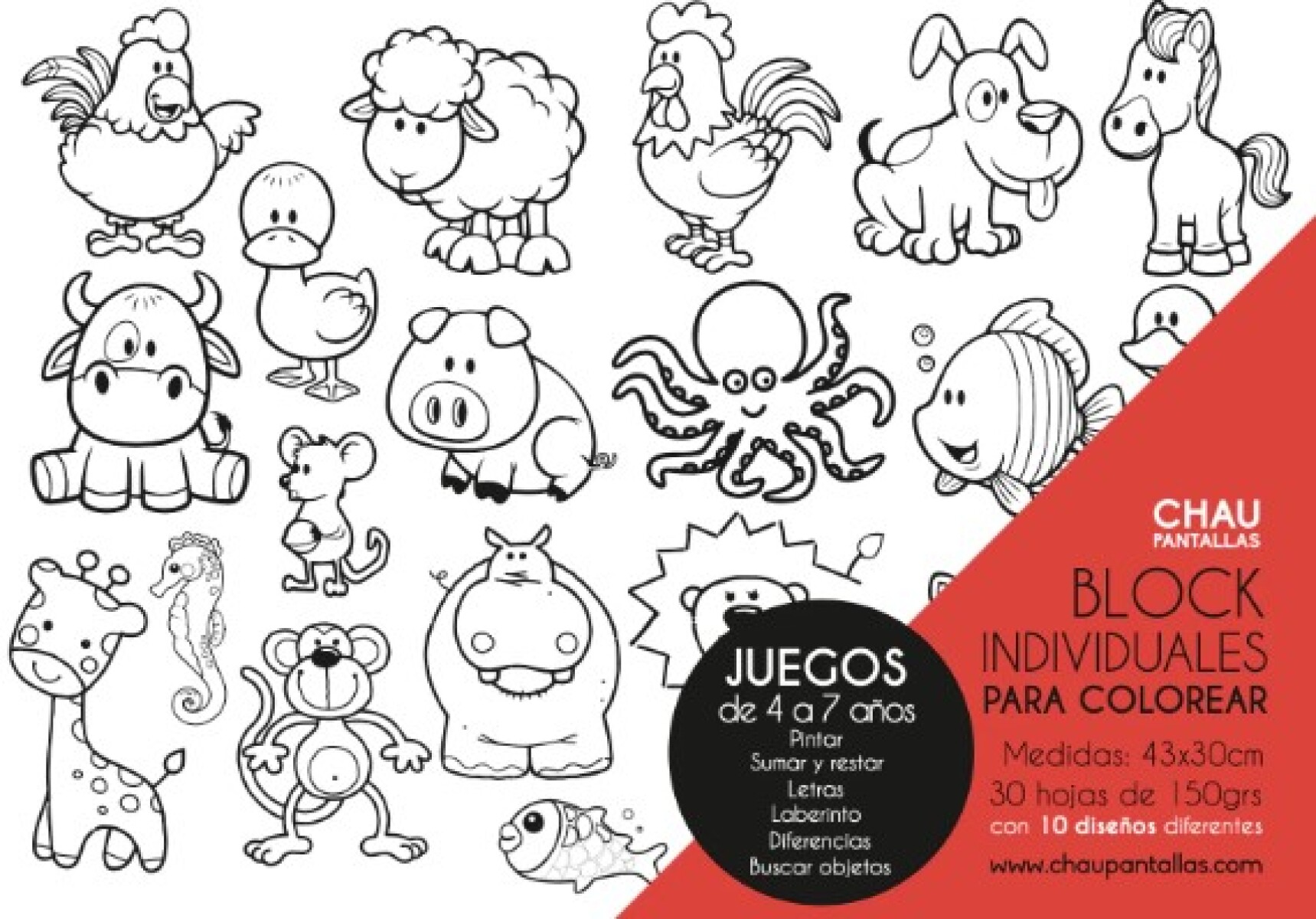 Block individuales Juegos -Chaupantallas - Block Individuales Juegos -chaupantallas 