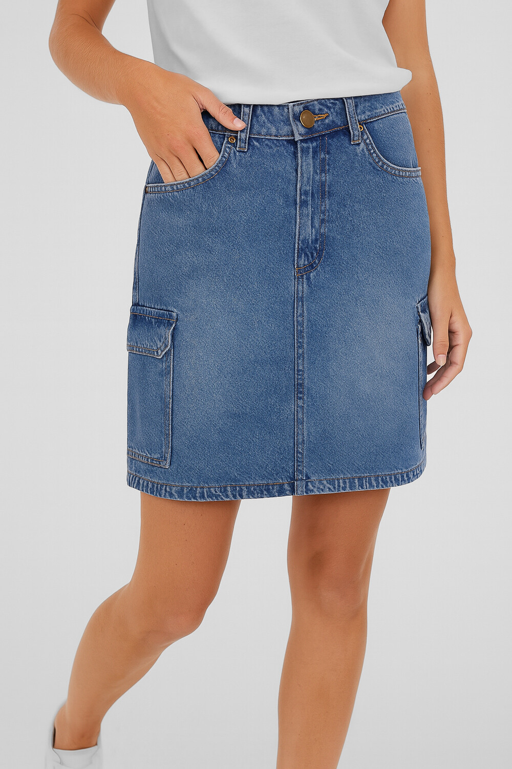 Falda Ziara Azul Grisaceo