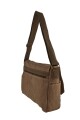Bolso mensajero de lona Marrón