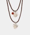 Collar Multilayer Con Corazón Plateado
