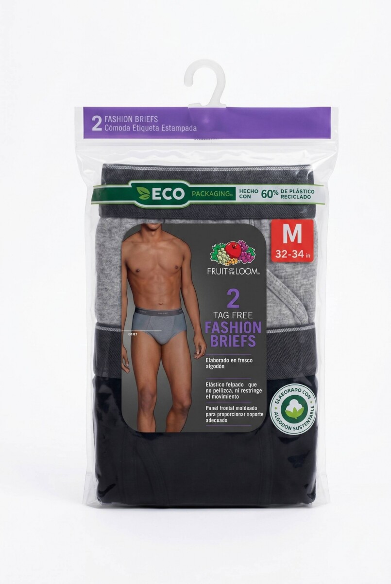 Pack x2 Slip para caballero - Multicolor 