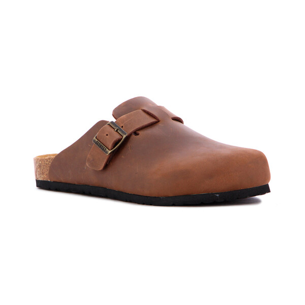 Country Zueco De Hombre C/ Hebilla - Marron Oscuro Marron Oscuro