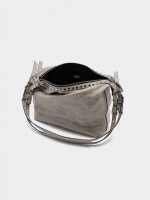 Bolso De Hombro Con Tachuelas gris