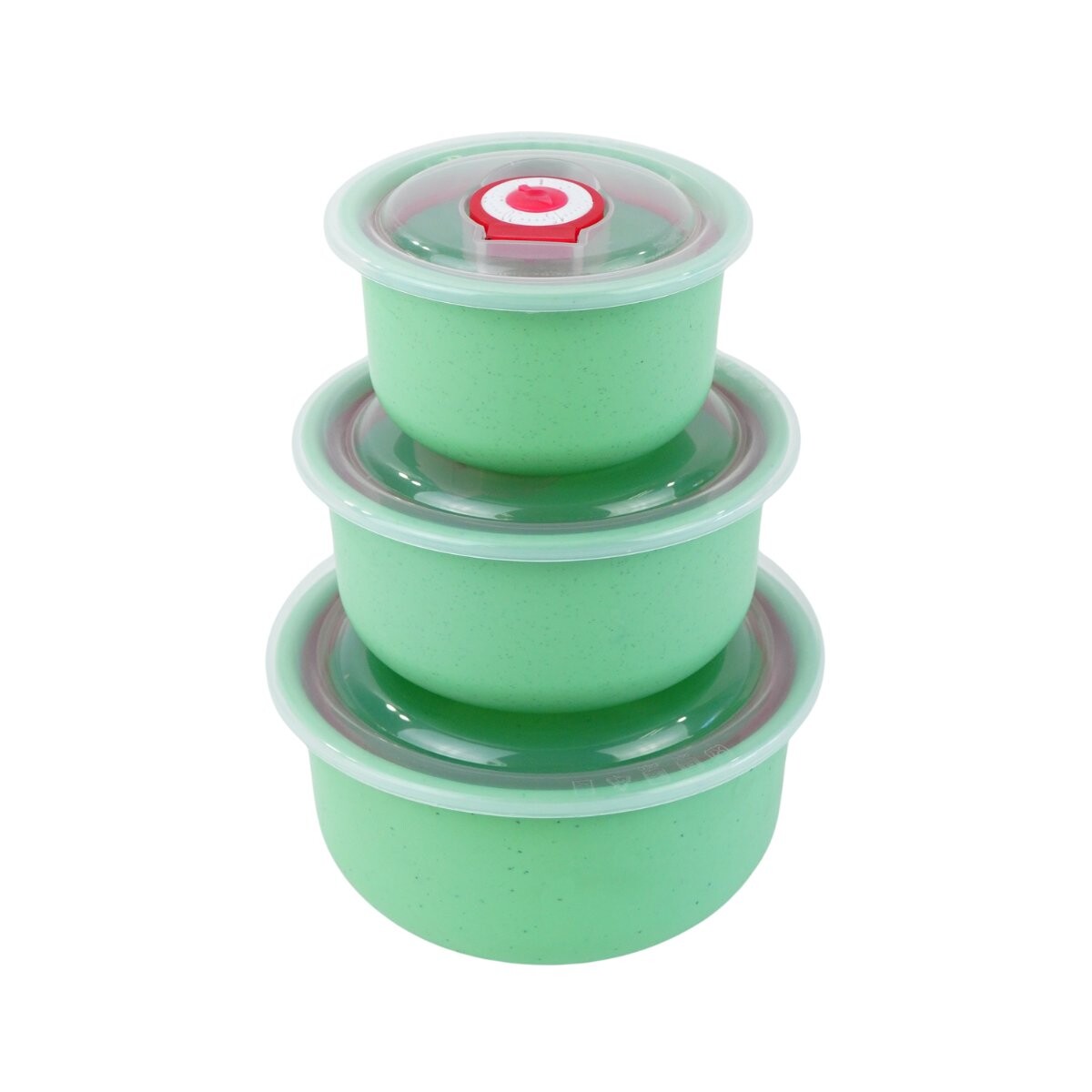 Set de 3 recipientes hermeticos de plastico 