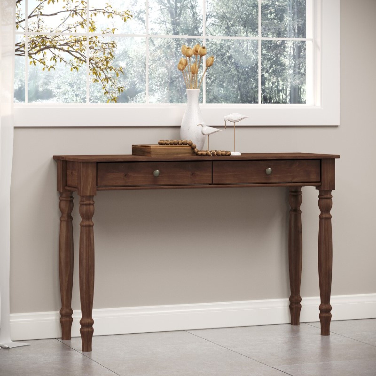 Aparador Rubi 2 Cajones Color Café - Marrón 