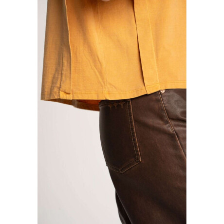 Remera Algodón Mamga Corta Amarillo Mostaz