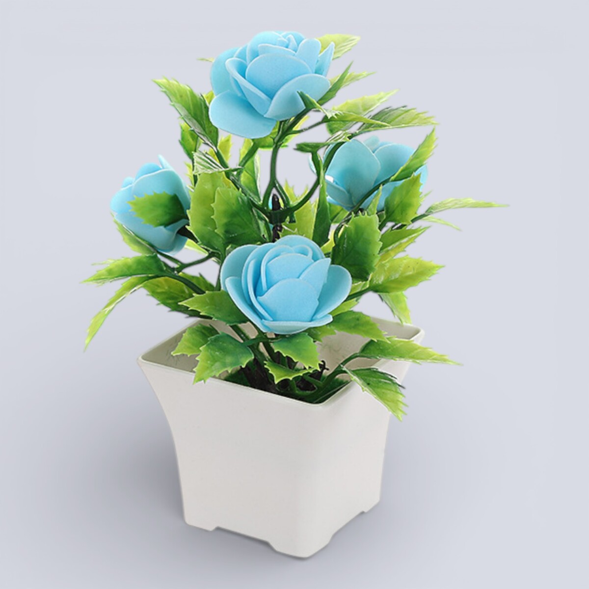 Mini Rosal Artificial - Celeste 