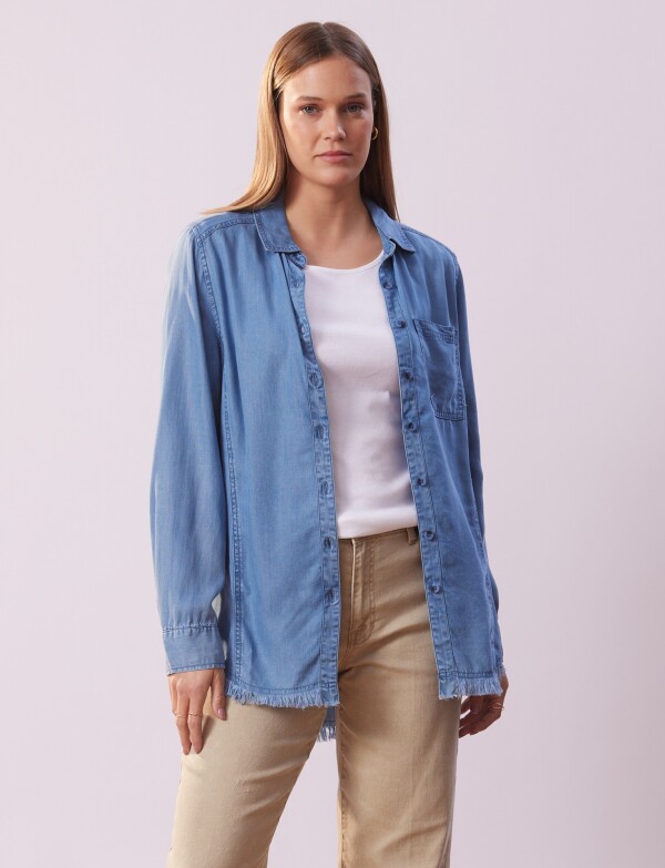 Camisa Tencel Flecos JEAN