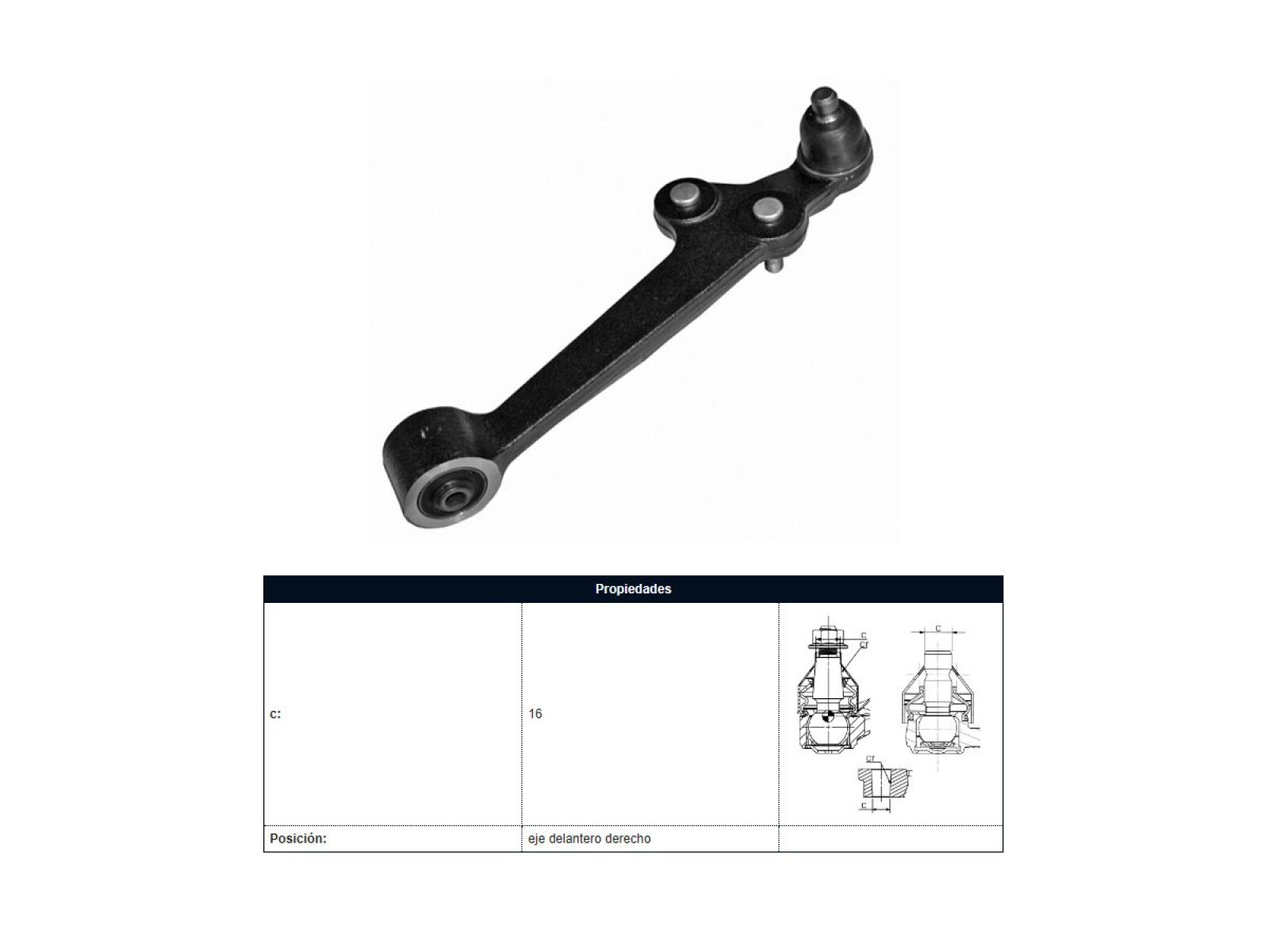 Brazo De Suspension Kia Rio 00-05 Der 
