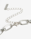 Collares Cortos Metal Collar Corto Metal Eslabones Plateado - Plateado Rodio