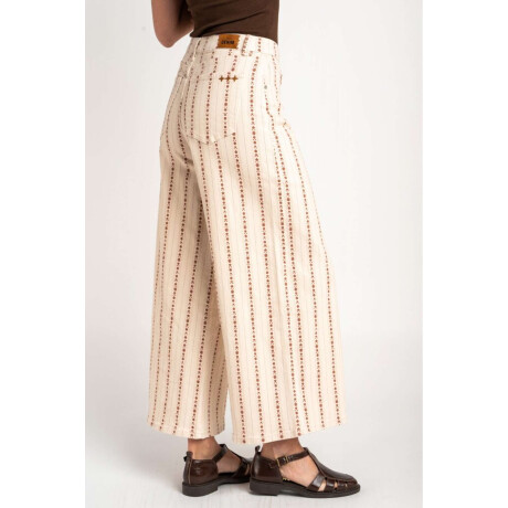 Jean Wide Leg Print Nacar