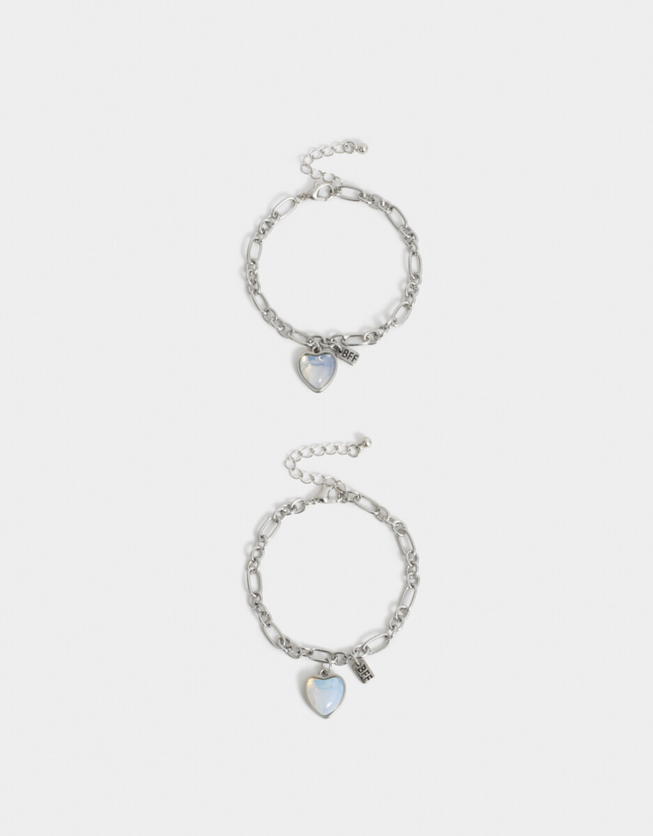 Set De 2 Pulseras Para Compartir Moonstone 