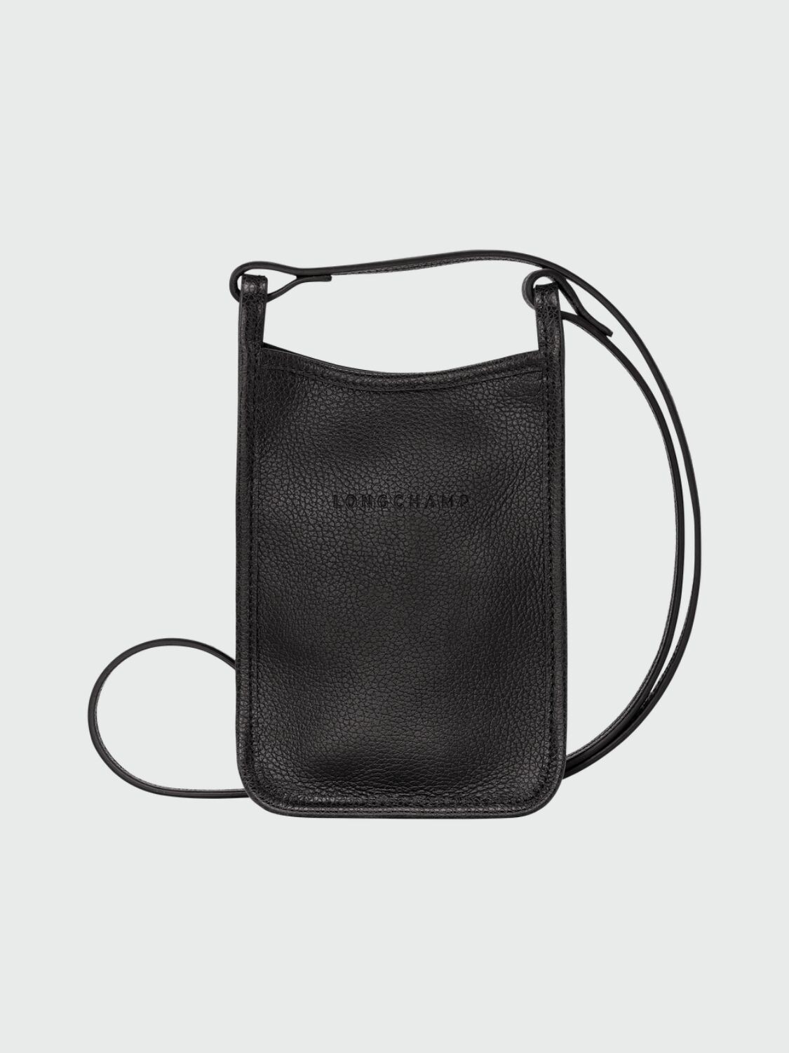 Longchamp -Cartera de cuero, Le foulonné Negro
