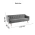 Sofá Sillón Cama Durham Lino S70190066g 3 Cuerpos SOFA CAMA DURHAM LINO GRIS