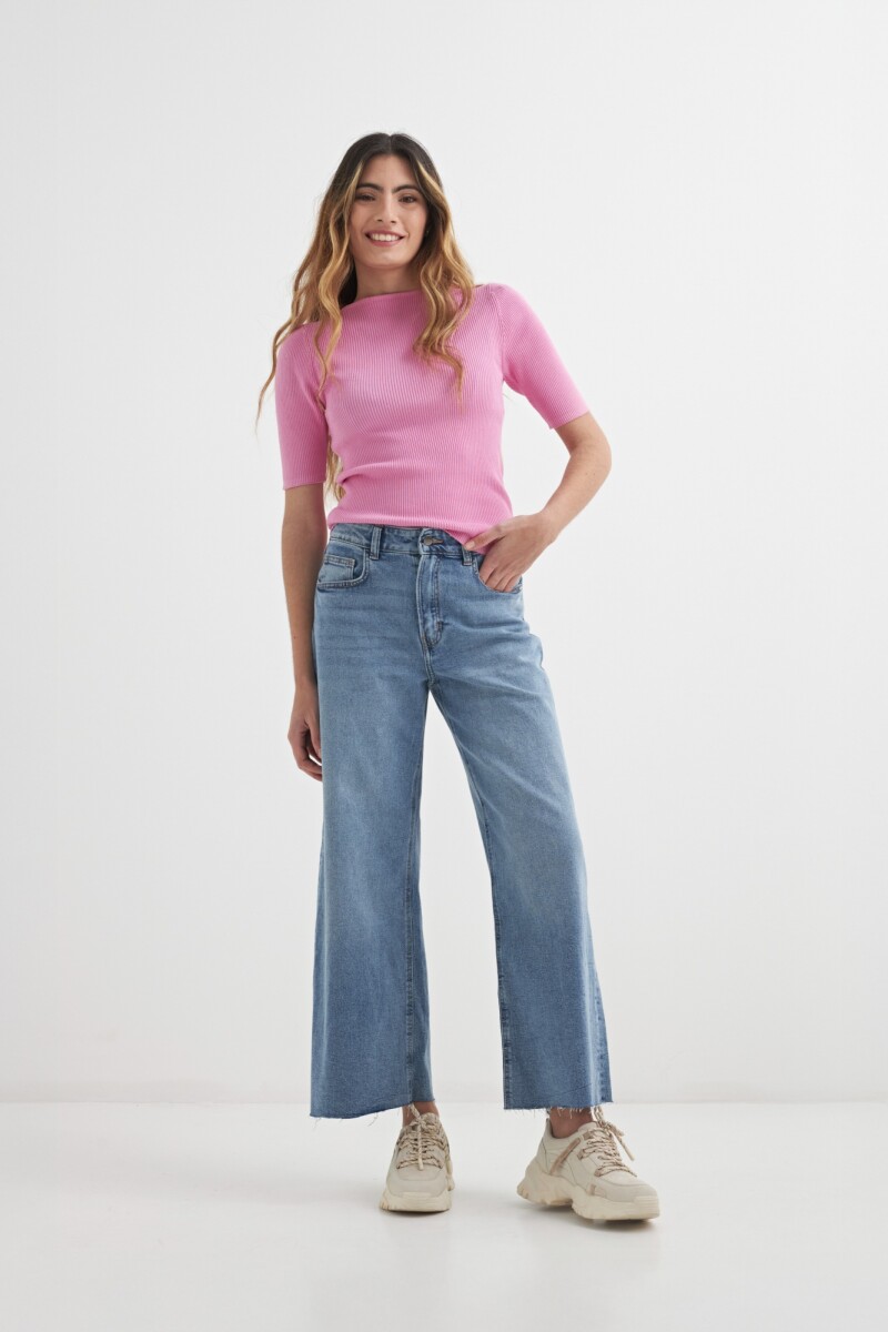 Sweater cuello bote ROSA