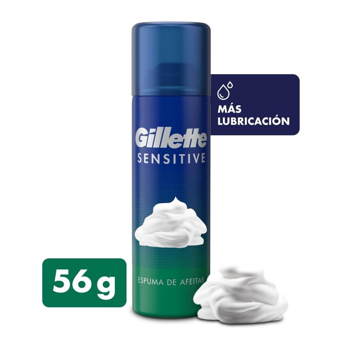 Espuma De Afeitar Gillette Foam Sensitive 56 Grs. 