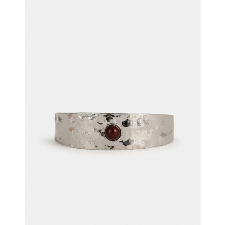 Brazalete De Metal Plateado