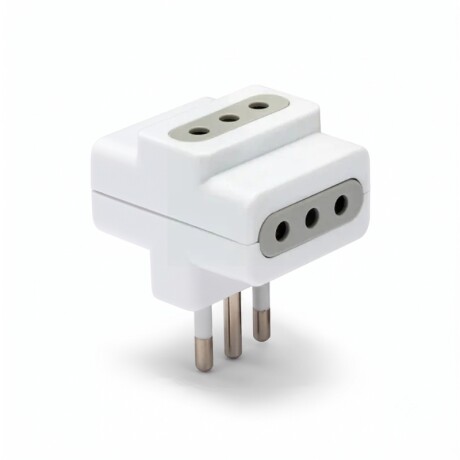 ADAPTADOR X3 2P+T 10A Adaptador Triple 3 Tomas 2P+T 10A Blanco