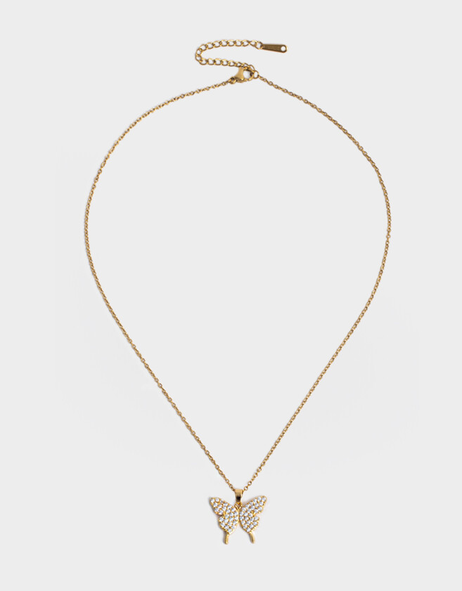 Cadena Corta con Dije Acero quirúrgico Collar Corto De Acero Quirurgico Con Dije - Dorado