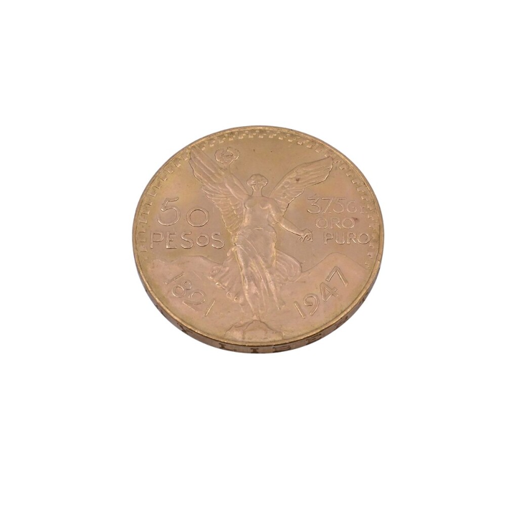 Moneda de oro Estados Unidos Mexicanos 50 pesos. 1821-1947 Moneda de oro Estados Unidos Mexicanos 50 pesos. 1821-1947