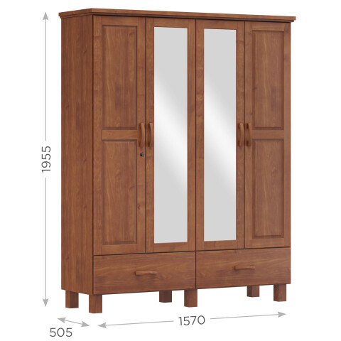 FINESTRA- ROPERO BRONZE 4 PUERTAS 2 CAJONES 1142TN FINESTRA- ROPERO BRONZE 4 PUERTAS 2 CAJONES 1142TN