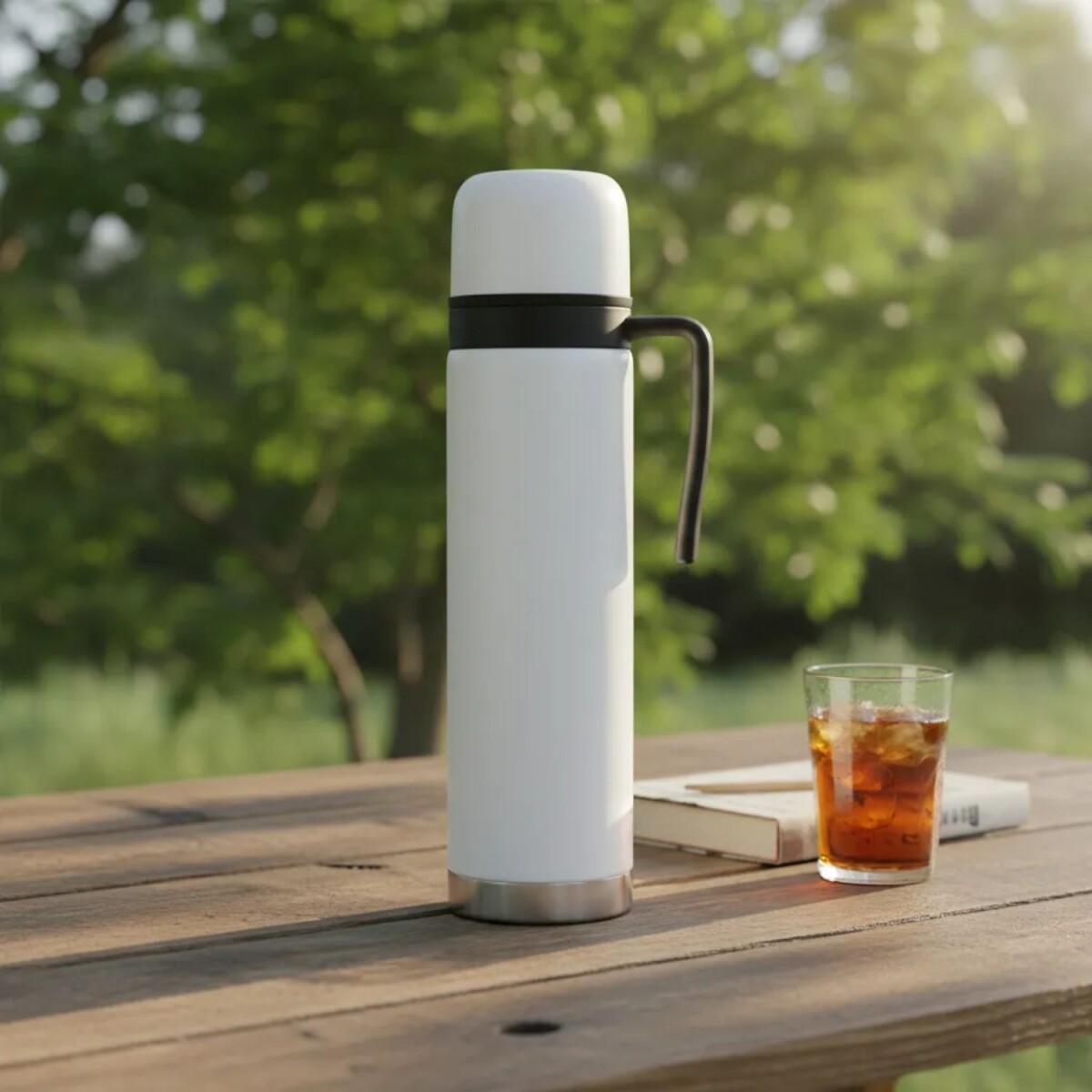 Termo en acero inoxidable de 750 ml - Blanco 