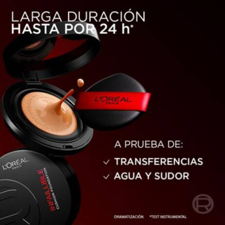 Base de Maquillaje Loreal Paris 24 H Air Wear Cushion Tono 300