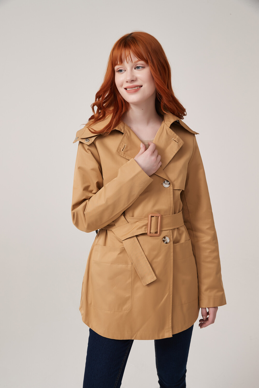 Trinchera Benina Beige Oscuro