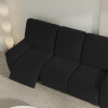 Funda sillón reclinable 3 cuerpos lisa negro