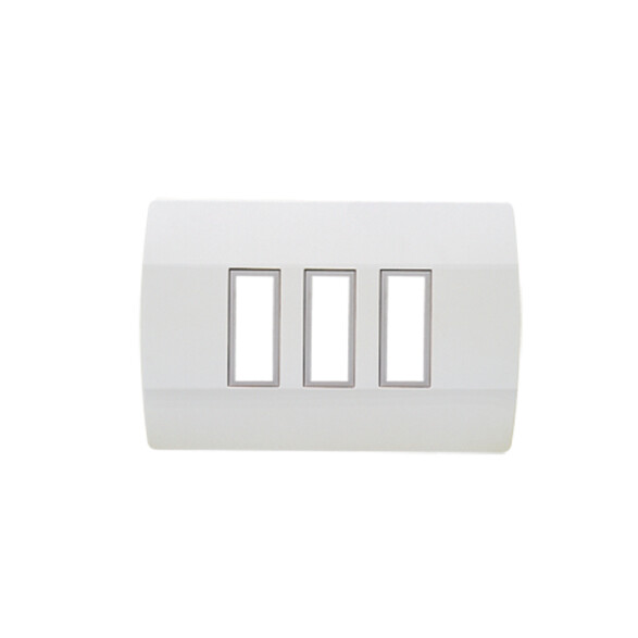 Plaqueta p/3 módulos - Visione blanco C53503