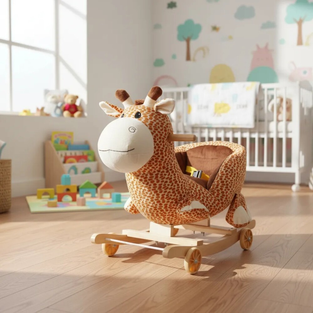 Balancin Mecedor buggy 2 en 1 animales jirafa