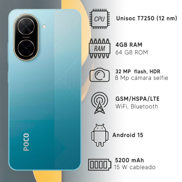 Xiaomi Poco C71 4/128gb 4g CEL XIAOMI POCO C71 4/64GB AZUL
