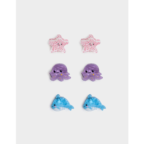 Hebillas Infantiles Frutas Combinacion Tricolor