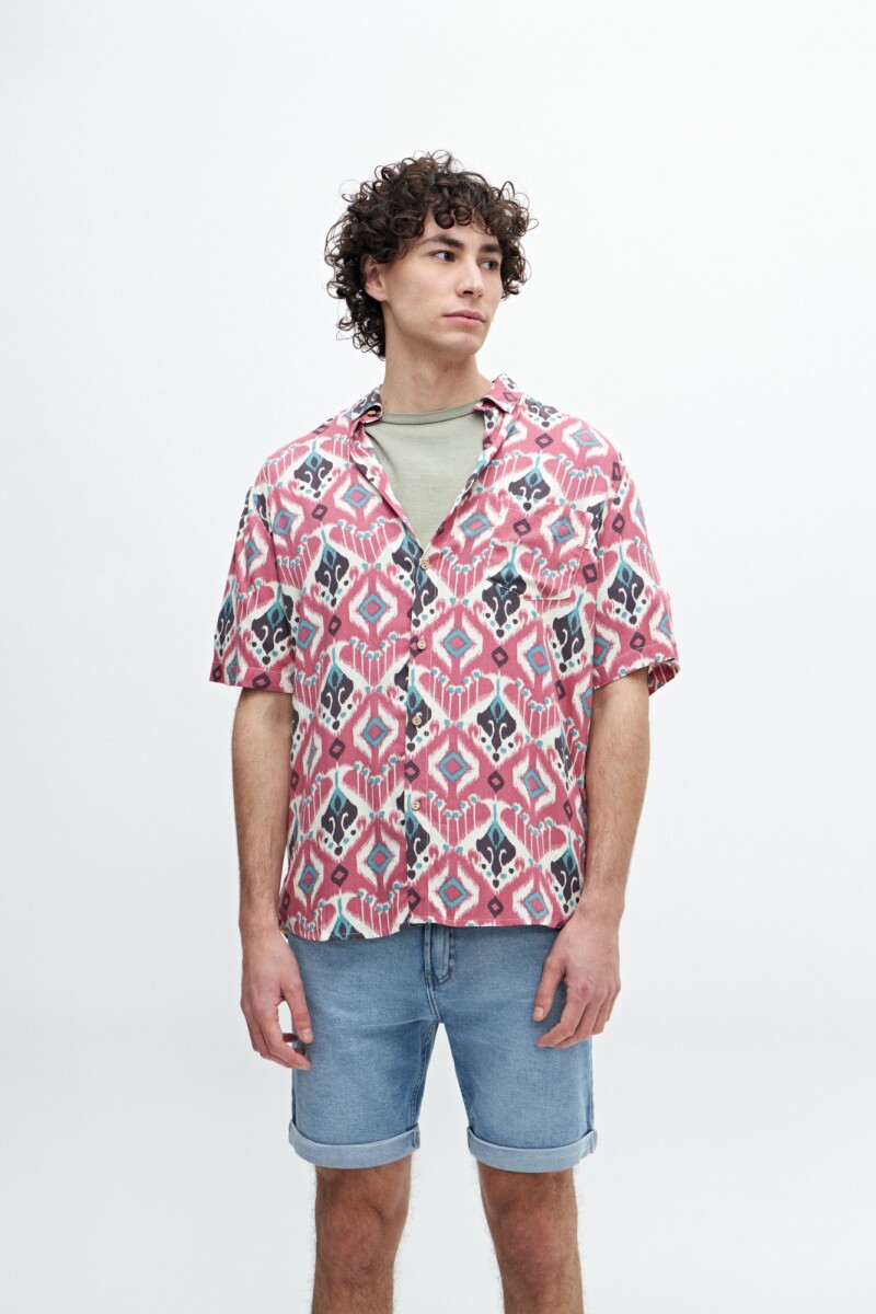 Camisa Penn - Azteca magenta 