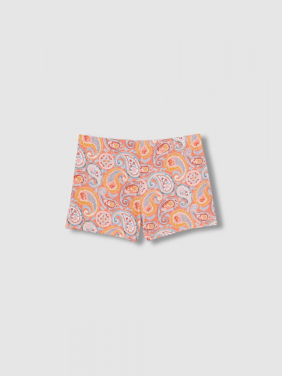 Bañador Estampado Paisley Gris