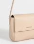 Bandoleras Special Price Clasico Bandolera Cuerina Solapa - Marron Beige