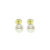 Caravanas en oro 18k con perlas de cultivo de 7mm Caravanas en oro 18k con perlas de cultivo de 7mm