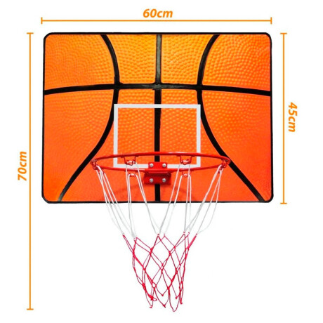 Tablero Aro Basquetbol P/ Puerta+ Red Naranja